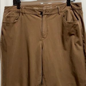 COLDWATER CREEK JEANS COFFEE CROPPED SZ 14